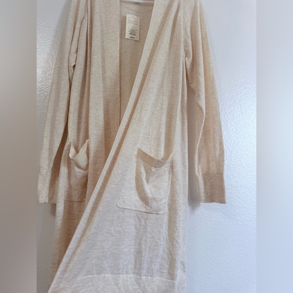 A New Day Light Beige Open Cardigan - Picture 3 of 4